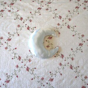 (2/$20)  Moon Shaped Kawaii Pillow Size SMALL White